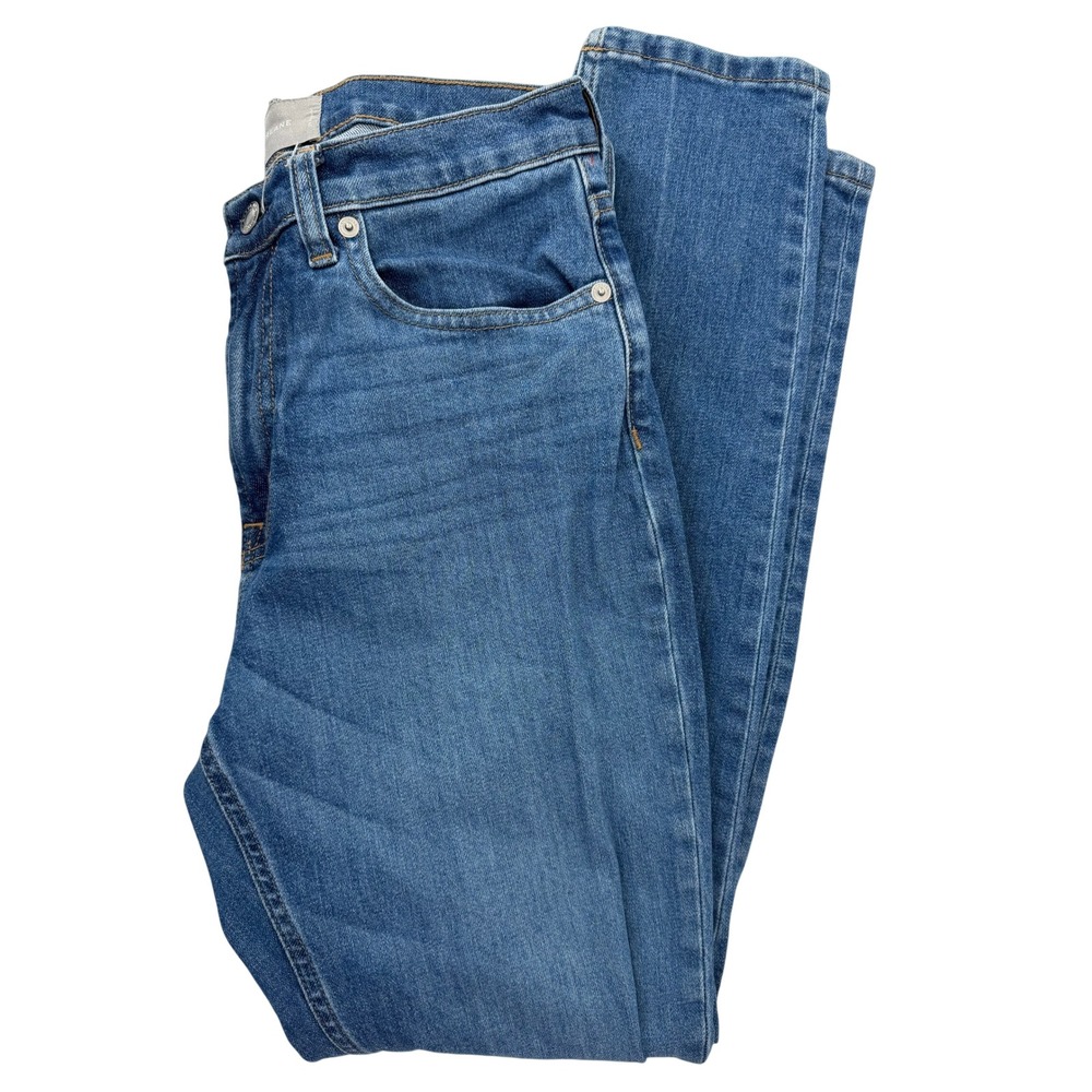 Everlane High Rise Skinny Jeans Medium Blue Wash Size 29 Regular Stretch Denim